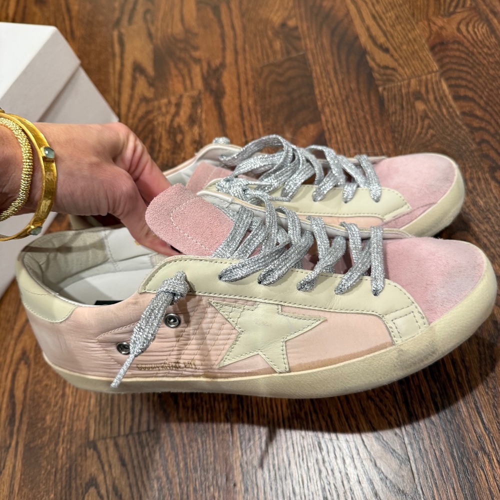 Golden goose pink super star sneaker size 41